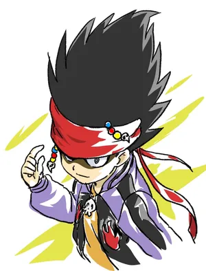 Animated Character With Red Headband Wallpaper