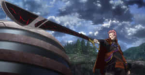 Animated Character With Sword Wallpaper