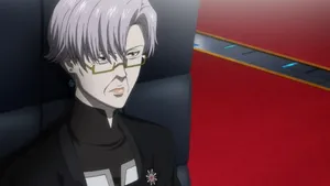 Animated Characterin Black Suit Wallpaper