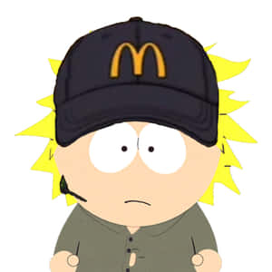 Animated Characterin Mc Donalds Hat Wallpaper