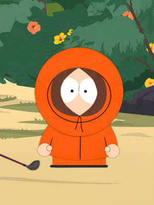 Animated Characterin Orange Hoodie Wallpaper