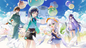 Animated Characters Sunny Day Wallpaper