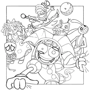 Animated Circus Coloring Page Wallpaper