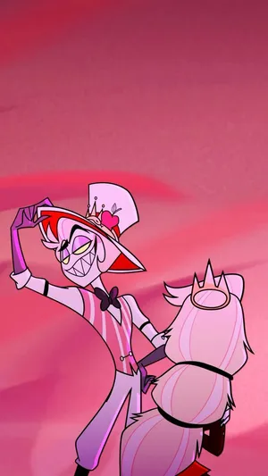 Animated Demon Duo Dance Wallpaper