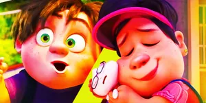 Animated Friends Embrace Wallpaper