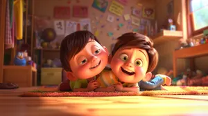 Animated Friends Fun Time Wallpaper