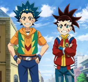 Animated Friends Urban Backdrop Wallpaper