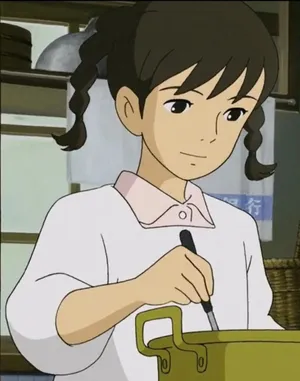 Animated Girl Cooking Wallpaper