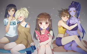 Animated Girl Emotional Wallpaper