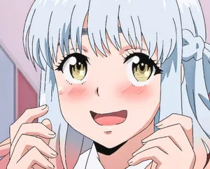 Animated Girl Smiling With Blush Wallpaper