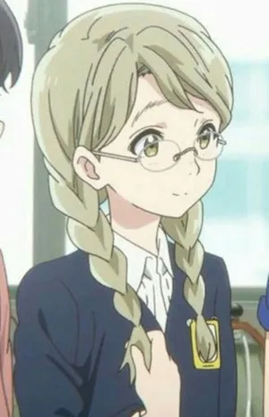 Animated Girl With Glassesand Braids Wallpaper