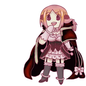 Animated Girlin Gothic Outfit Wallpaper