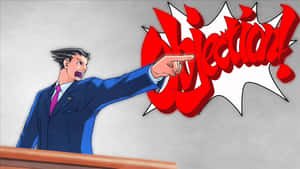 Animated Lawyer Objecting Wallpaper