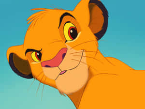 Animated Lion Cub Simba Wallpaper