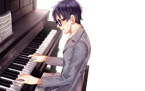 Animated Pianist Your Lie In April Wallpaper