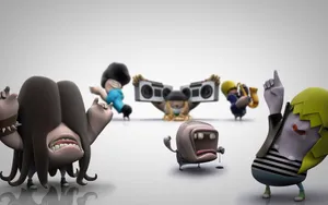 Animated Rock Band Characters Wallpaper