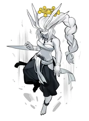 Animated Samurai Bunny Warrior Wallpaper