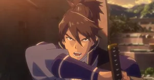 Animated Samurai Readyfor Battle Wallpaper