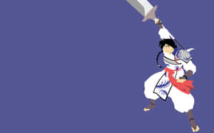 Animated Samurai Sword Raise Wallpaper