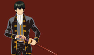 Animated Samuraiin Black Uniform Wallpaper