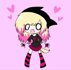 Animated Scene Kid Character Pink Background Wallpaper