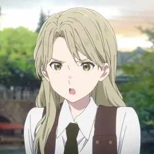 Animated Schoolgirl Surprised Expression Wallpaper