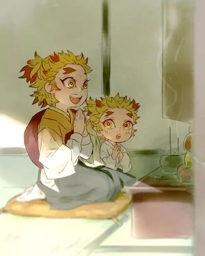 Animated Senjuro Rengoku Reflection Wallpaper