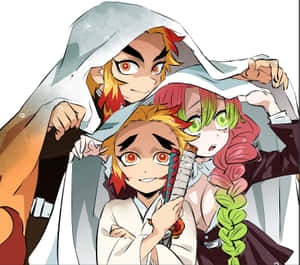 Animated Siblings Under Cloak Wallpaper