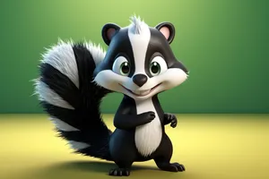 Animated Smiling Skunk Wallpaper