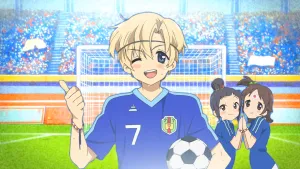 Animated Soccer Player Thumbs Up Wallpaper