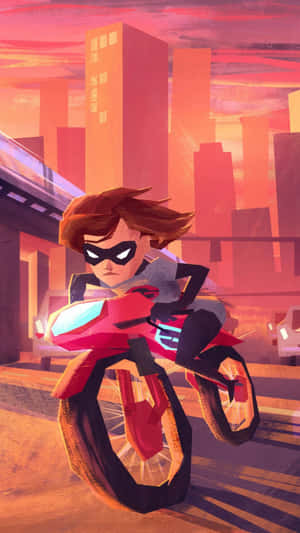 Animated Superheroon Motorcycle Wallpaper