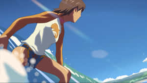 Animated Surfer Girl Action Wallpaper