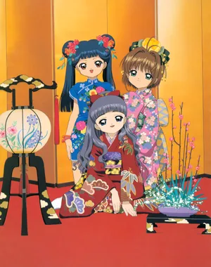 Animated Traditional Japanese Attire Wallpaper
