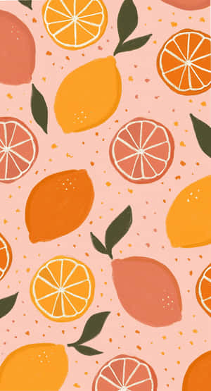 Animated Tropical Cute Fruits Wallpaper