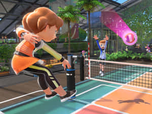 Animated Volleyball Match Action Wallpaper