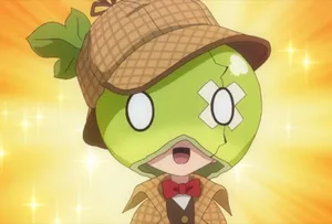 Animated Watermelon Character Shining Background Wallpaper