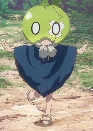 Animated Watermelon Head Character Wallpaper