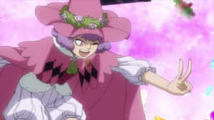 Animated Witch Peace Sign Wallpaper