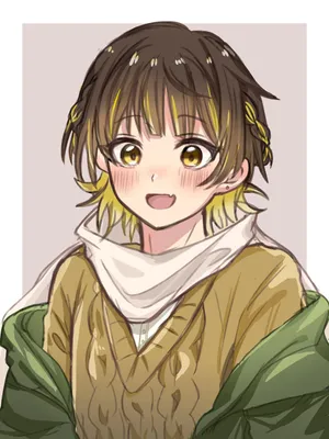 Animated Youthful Character Smile Wallpaper