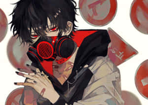 Anime Boy With Gas Mask Wallpaper