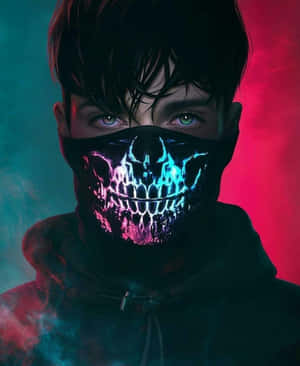 Anime Boy With Goth Mask Wallpaper