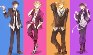 Anime Boysin Stylish Outfits Wallpaper