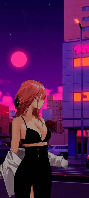 Anime Building Vaporwave Wallpaper