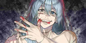 Anime Character Bloody Smile Wallpaper