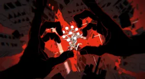 Anime Character Breaking Through Barrier Wallpaper