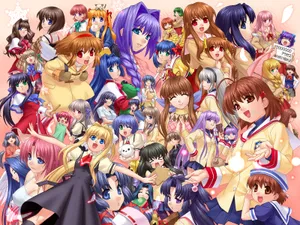 Anime Character Collage Wallpaper