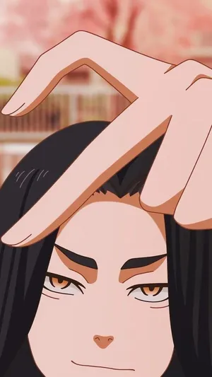 Anime Character Half Heart Gesture Wallpaper