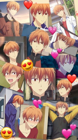 Anime Character Kyo Sohma Caught In A Deep Thought Wallpaper