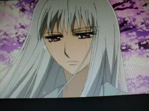 Anime Character Silver Hair Purple Background Wallpaper