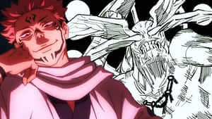 Anime Character Smiling With Creature Wallpaper